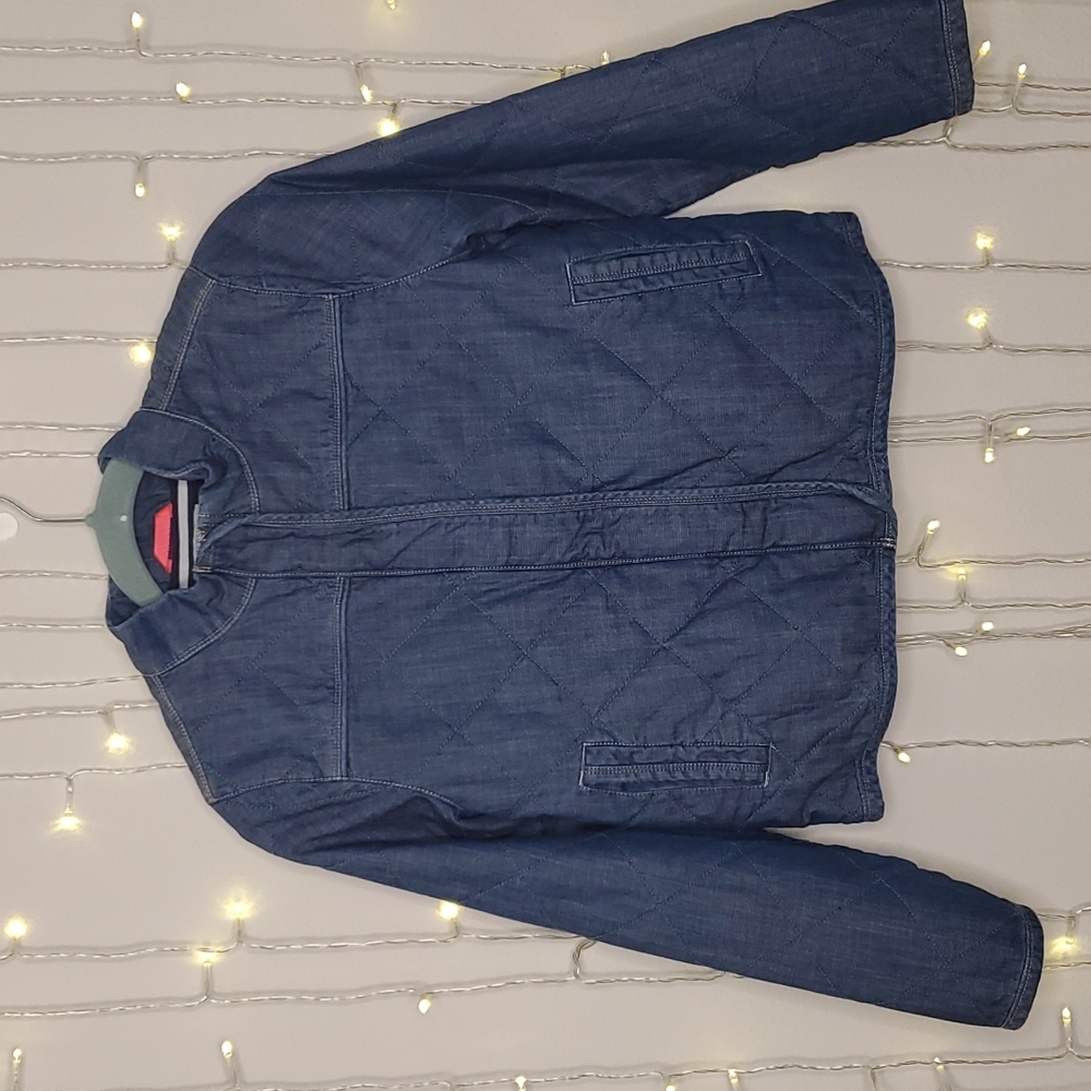 EUC CREWCUTS: Denim Bomber Jacket (Kids)